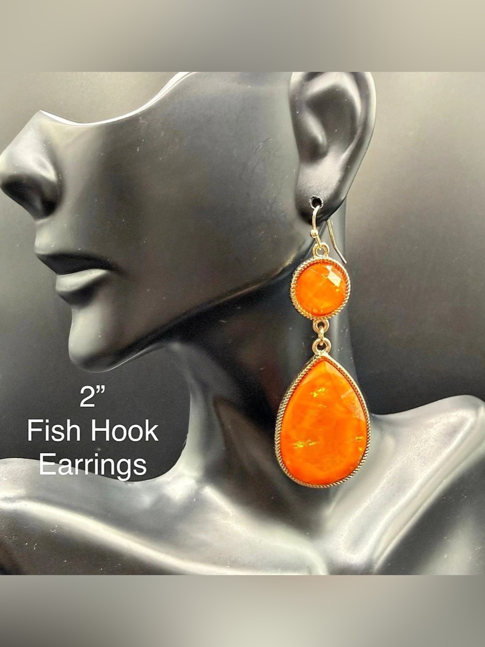Orange & Gold Earrings